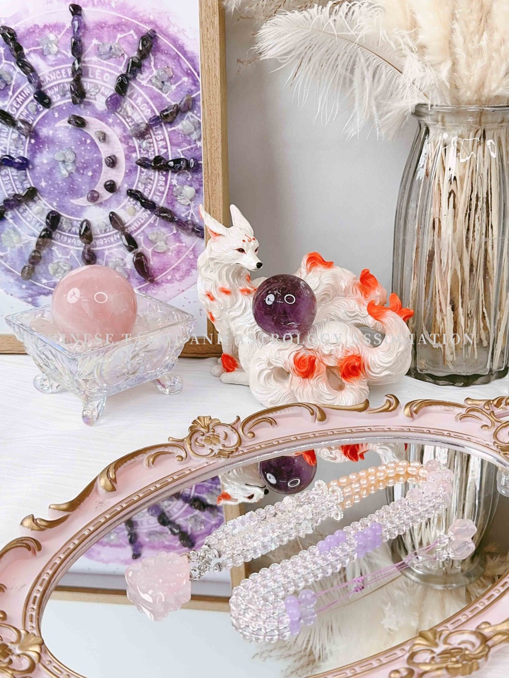 （粉狐狸白水晶）项链